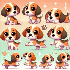 Obraz premium cartoon dogs