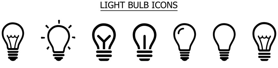 Fototapeta premium Light Bulb icons.eps
