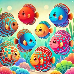 cartoon fishes