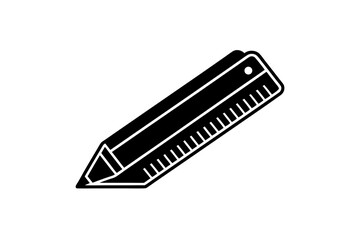pencil with ruler overlay icon