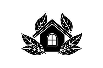 eco house roof leaves