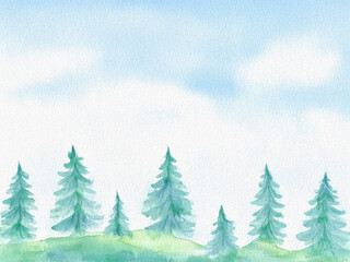 Obraz premium Watercolor Forest 10