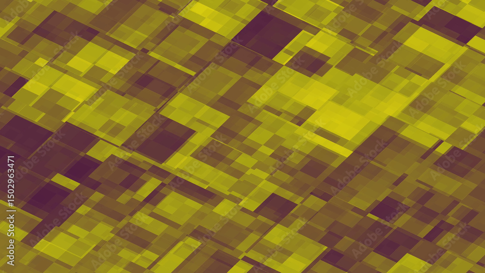 Poster abstract geometric background with overlapping rectangles in shades of yellow and purple for modern 