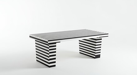 Modern striped desk product photography