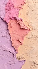 Fototapeta premium Textured pastel background with lilac peach and cream colors for graphic design and creative projects