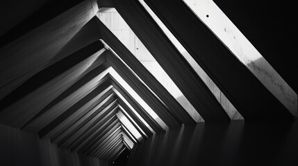 Obraz premium Abstract architectural tunnel