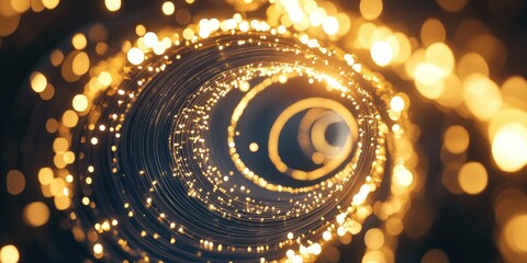 Golden spiral swirling light