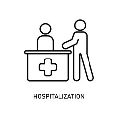 Icon a hospitalization, isolated against a clean background.
