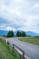 Curving Road through a Mountainous Landscape