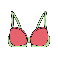 brassiere lineal color line icon with white background vector stock illustration