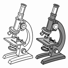 Creative Microscope Vector Illustration | Modern and Clean Design for Scientific Research, Medical Labs, and Educational Projects
