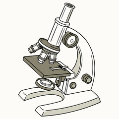 Creative Microscope Vector Illustration | Modern and Clean Design for Scientific Research, Medical Labs, and Educational Projects