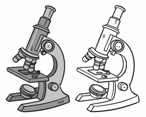 Creative Microscope Vector Illustration | Modern and Clean Design for Scientific Research, Medical Labs, and Educational Projects