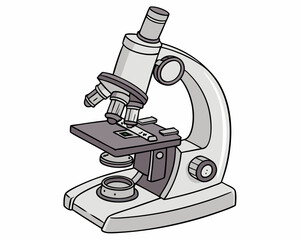 Creative Microscope Vector Illustration | Modern and Clean Design for Scientific Research, Medical Labs, and Educational Projects