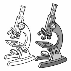 Creative Microscope Vector Illustration | Modern and Clean Design for Scientific Research, Medical Labs, and Educational Projects