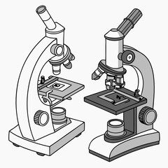 Creative Microscope Vector Illustration | Modern and Clean Design for Scientific Research, Medical Labs, and Educational Projects