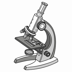 Creative Microscope Vector Illustration | Modern and Clean Design for Scientific Research, Medical Labs, and Educational Projects