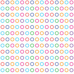 Circle grid vibrant color pattern seamless