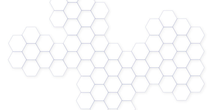 Abstract white background. Luxury white pattern with hexagons. abstract 3d hexagonal background. modern background with hexagons. Geometric mesh cell texture. modern futuristic wallpaper.