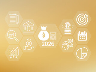 Projected financial growth planning for 2026, illustrating strategic monetary management and goal-oriented fiscal projections for prosperity and success