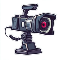 Artistic Representation of a Contemporary Video Camera Recording Equipment