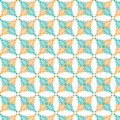 Seamless vintage floral pattern wallpaper design with decorative flower illustration and leaf texture