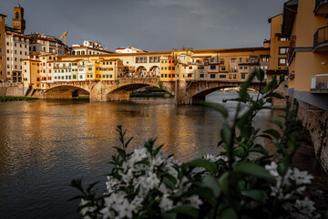 Ponte Vecchio Florence, Italy. Firenze. Florenz. Italia, Bridge. Brücke. Fluß