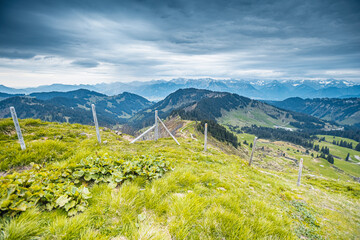 Germany, Bavaria, Allgaeu, mountain view at Riedberger Horn