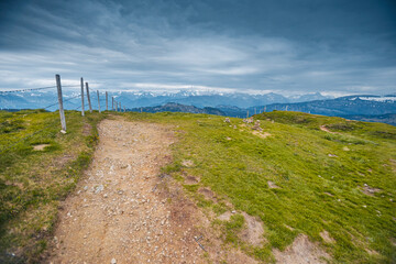 Germany, Bavaria, Allgaeu, mountain view at Riedberger Horn