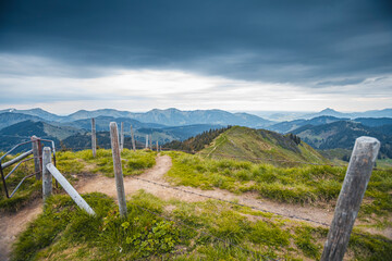 Germany, Bavaria, Allgaeu, mountain view at Riedberger Horn