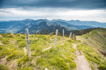 Germany, Bavaria, Allgaeu, mountain view at Riedberger Horn
