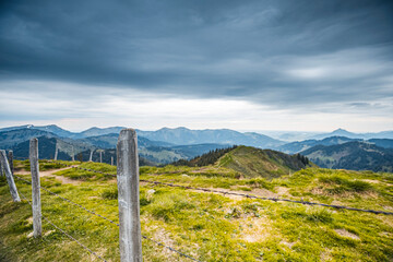 Germany, Bavaria, Allgaeu, mountain view at Riedberger Horn