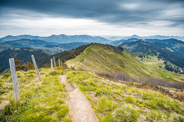 Germany, Bavaria, Allgaeu, mountain view at Riedberger Horn
