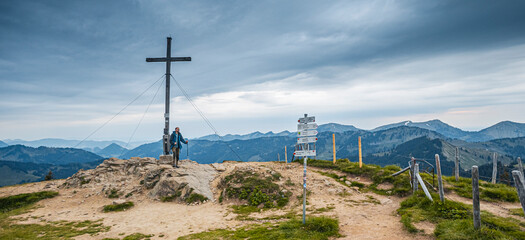 Germany, Bavaria, Allgaeu, mountain view at Riedberger Horn