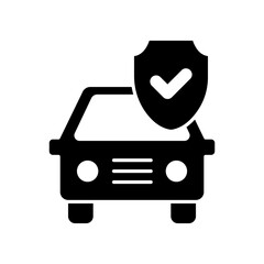 Icon a car insurance, isolated against a clean background.