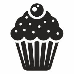 vector illustration of a cupcake