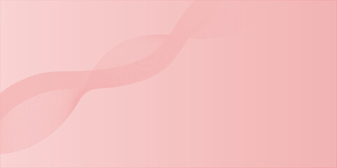 Pink abstract floral background with hearts and curved lines for wedding or valentine design