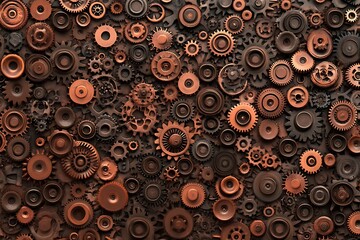 Intricate Arrangement of Interwoven Wooden Gears Symbolizing Strength and Connection