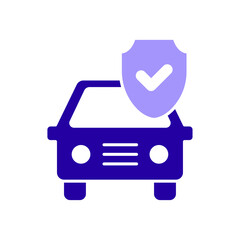 Icon a car insurance, isolated against a clean background.