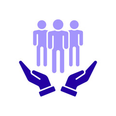 Fototapeta premium Icon a social security, isolated against a clean background.