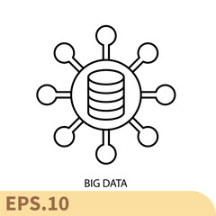 big data icons  symbol vector elements for infographic web
