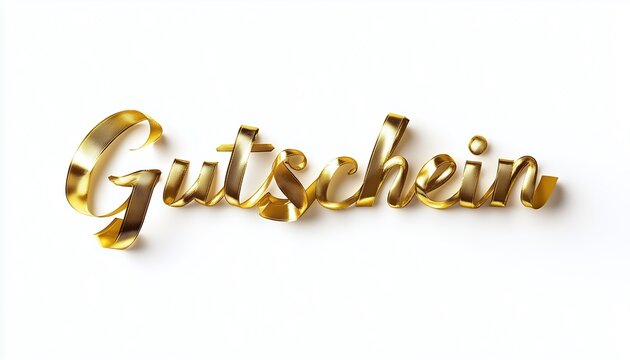 Gutschein aus elegantem Goldband