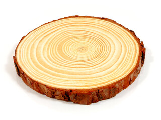 wood placemat isolated on white background closeup view 