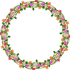 Fototapeta premium wreath of flowers