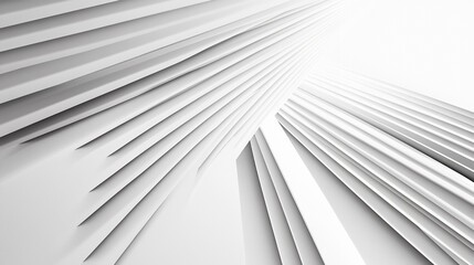 Obraz premium Abstract White Architectural Lines Converging