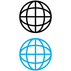 Globe icon set. Global Network Symbol with set, Abstract Earth Grid Icon. Planet Earth Internet Icon on set.