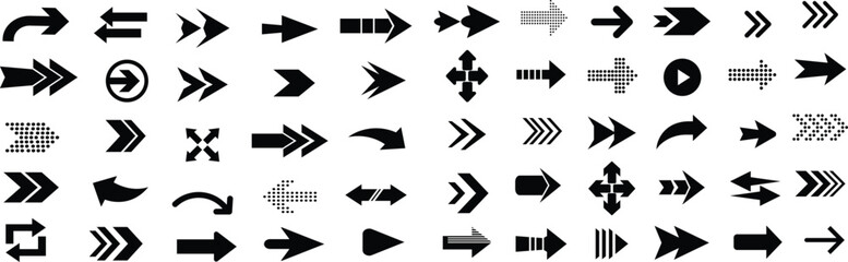 Arrow. Arrow icon. Mega set of vector arrows. Black vector arrows collection. Cursor. Arrow vector icon. Modern simple arrows.