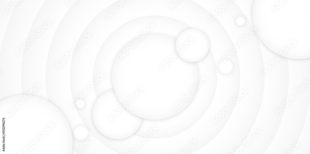 Poster modern abstract white background with circular layers. abstract futuristic white background with cir