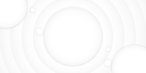 Modern abstract white background with circular layers. Abstract futuristic white background with circle. 