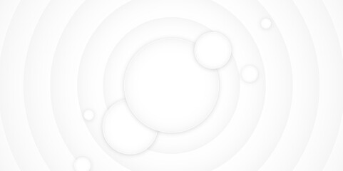 Fototapeta premium Modern abstract white background with circular layers. Abstract futuristic white background with circle. 